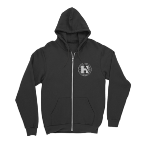 Poleron con Cierre Personalizado Estampado Frontal y Espalda